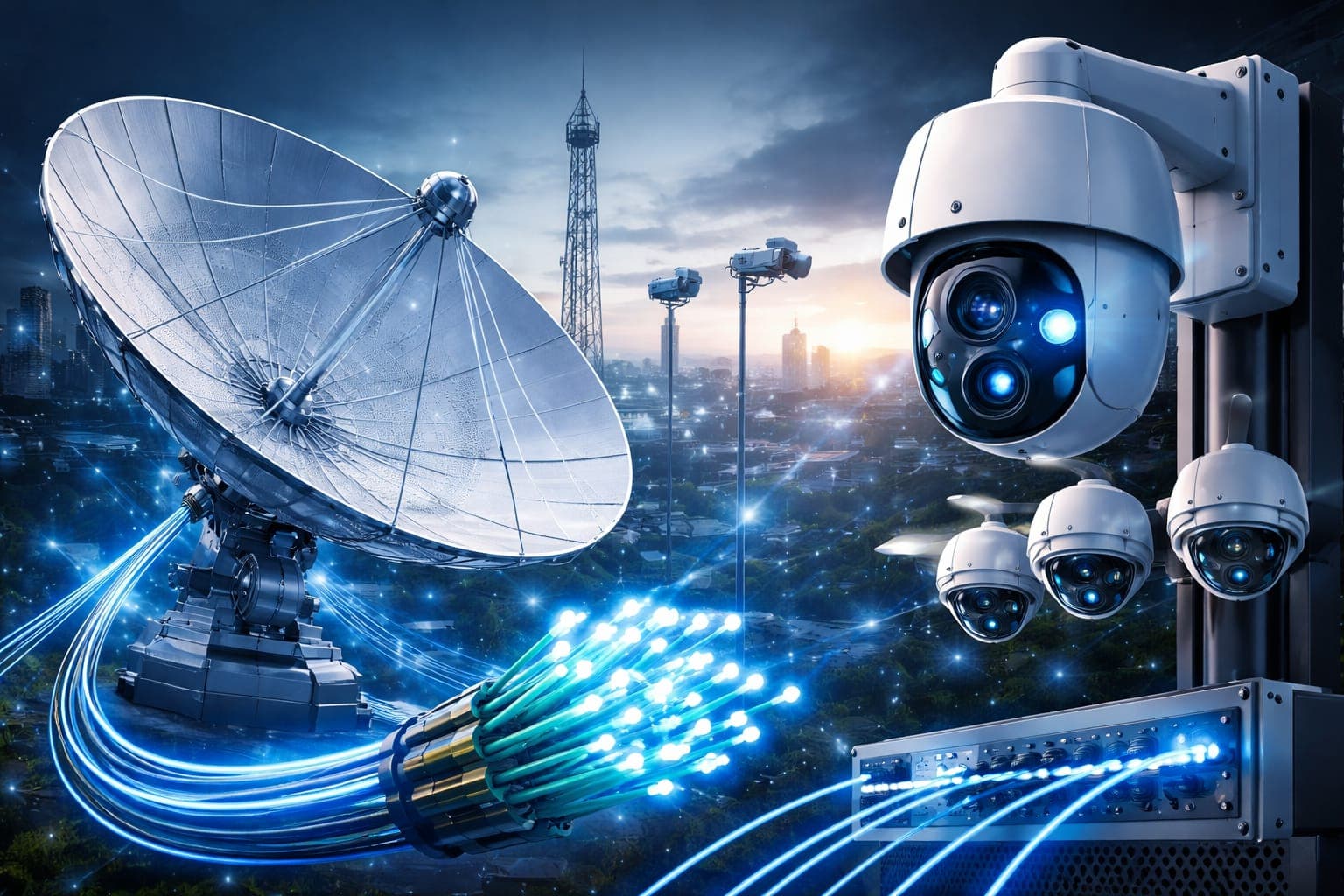 Fiber uydu ve kamera altyapı sistemleri görseli